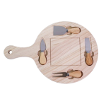 Ensemble de Plateau Rond en Bois avec Outils